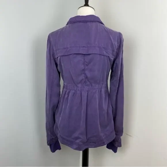 Lululemon Inner Peace Reversible Jacket Concord Grape Sz 6 Full Zip - Picture 7 of 15